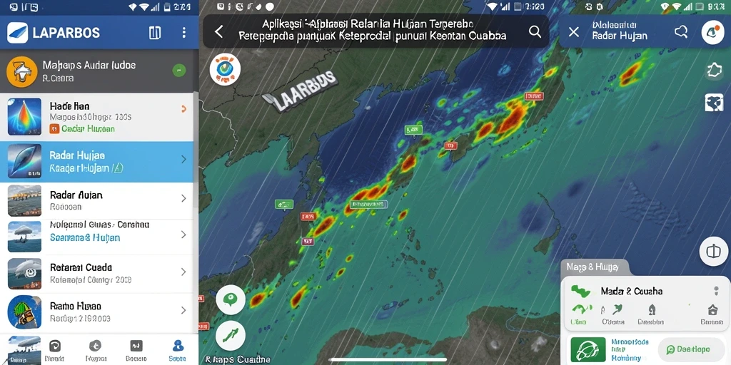 Tampilan antarmuka LAPARBOS yang jelas untuk radar hujan.
