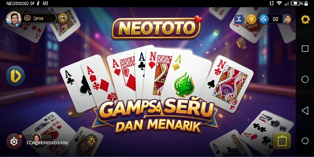 Antarmuka Neon dan fungsi permainan Capsa yang menarik