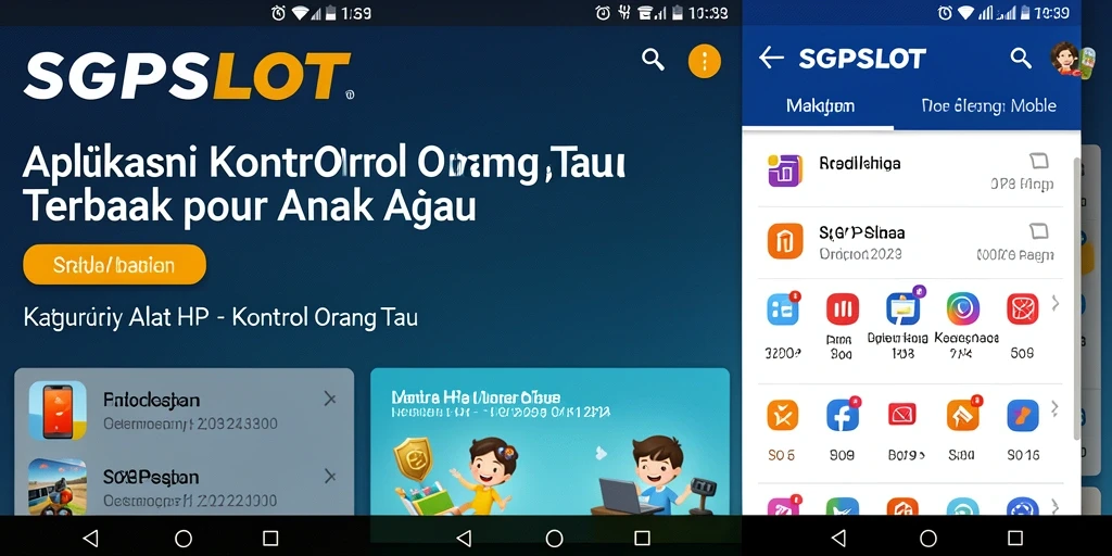 Tampilan antarmuka aplikasi Kontrol Orang Tua yang sederhana dan mudah dipahami.