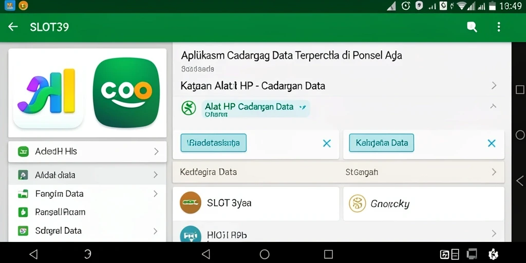 Antarmuka SLOT39 menampilkan fitur cadangan data yang intuitif dan mudah digunakan.