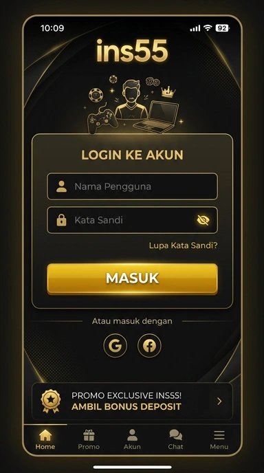Tampilan halaman login ins55